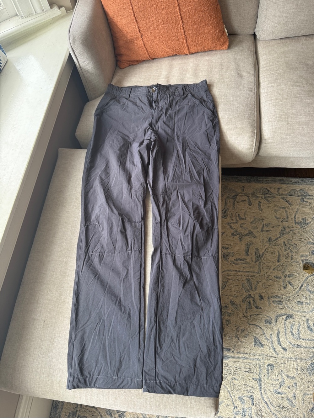 Women's Lightweight Stretch Travel Trousers in Dark Gray